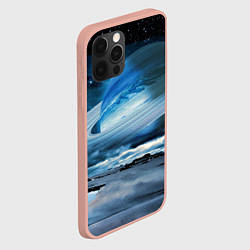 Чехол для iPhone 12 Pro Max Падение Сатурна - пейзаж, цвет: 3D-светло-розовый — фото 2