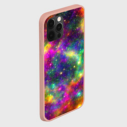 Чехол для iPhone 12 Pro Max Яркий неоновый космос, цвет: 3D-светло-розовый — фото 2