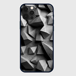 Чехол для iPhone 12 Pro Max Белокаменный паттерн, цвет: 3D-черный