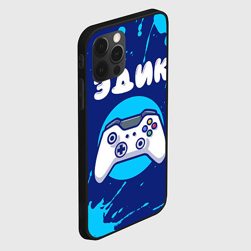 Чехол iPhone 12 Pro Max Эдик геймер / 3D-Черный – фото 2