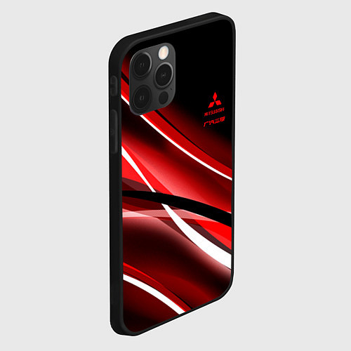 Чехол iPhone 12 Pro Max Mitsubishi emblem Митсубиши / 3D-Черный – фото 2