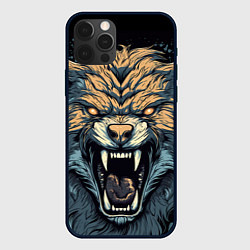 Чехол для iPhone 12 Pro Max Серый волк, цвет: 3D-черный