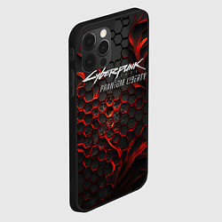 Чехол для iPhone 12 Pro Max Cyberpunk 2077 Phantom liberty red fire, цвет: 3D-черный — фото 2