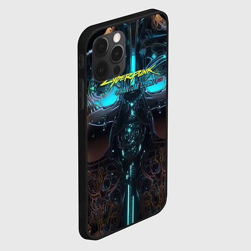 Чехол iPhone 12 Pro Max Cyberpunk 2077 phantom liberty cyborg / 3D-Черный – фото 2