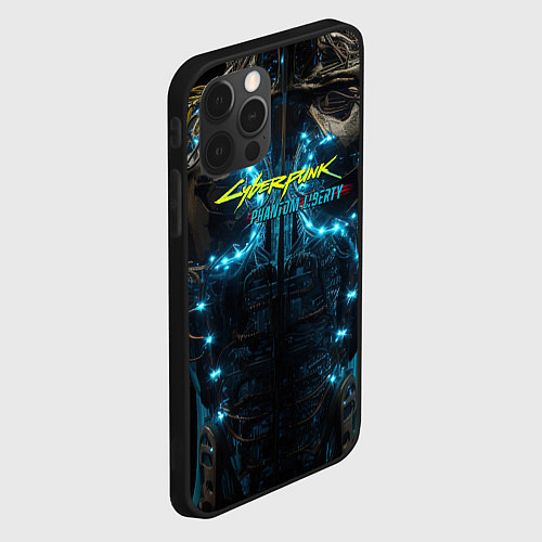 Чехол iPhone 12 Pro Max Киберпанк 2077 призрачная свобода тело киборга / 3D-Черный – фото 2