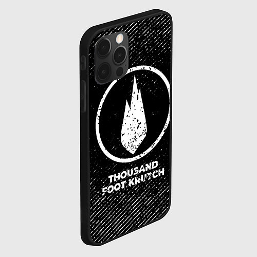 Чехол iPhone 12 Pro Max Thousand Foot Krutch с потертостями на темном фоне / 3D-Черный – фото 2