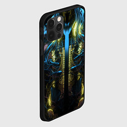 Чехол для iPhone 12 Pro Max Туловище киборга желтый неон, цвет: 3D-черный — фото 2