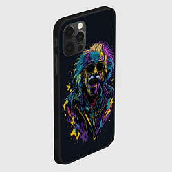 Чехол для iPhone 12 Pro Max Альберт Эйнштейн от нейросети, цвет: 3D-черный — фото 2