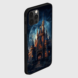 Чехол для iPhone 12 Pro Max Замок: арт нейросети, цвет: 3D-черный — фото 2