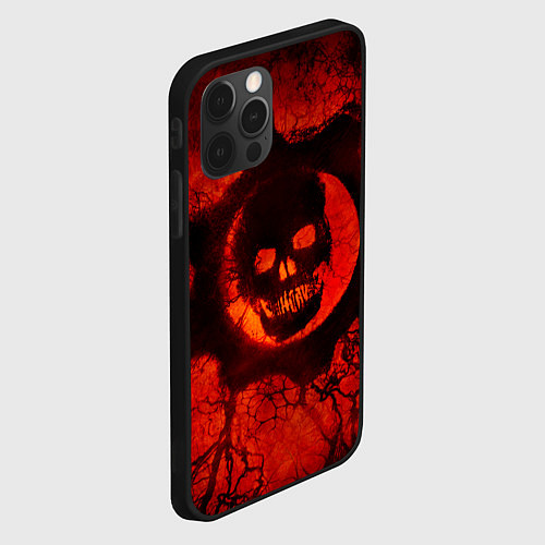 Чехол iPhone 12 Pro Max Gears of War красный / 3D-Черный – фото 2