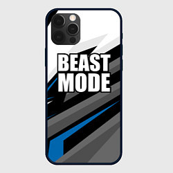 Чехол для iPhone 12 Pro Max Beast mode - blue sport, цвет: 3D-черный