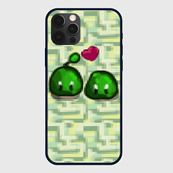 Чехол для iPhone 12 Pro Max Зеленые слаймы стардью, цвет: 3D-черный