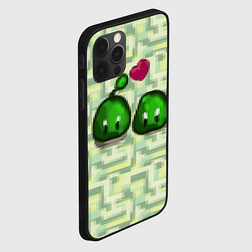 Чехол iPhone 12 Pro Max Зеленые слаймы стардью / 3D-Черный – фото 2