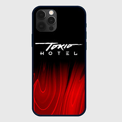 Чехол для iPhone 12 Pro Max Tokio Hotel red plasma, цвет: 3D-черный