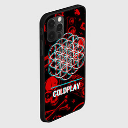 Чехол для iPhone 12 Pro Max Coldplay rock glitch, цвет: 3D-черный — фото 2