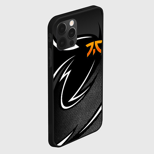 Чехол iPhone 12 Pro Max Fnatic - white line / 3D-Черный – фото 2