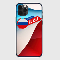 Чехол для iPhone 12 Pro Max Russia abstract, цвет: 3D-черный