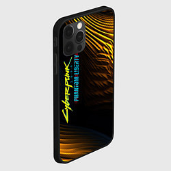 Чехол для iPhone 12 Pro Max Black yellow cyberpunk phantom liberty, цвет: 3D-черный — фото 2