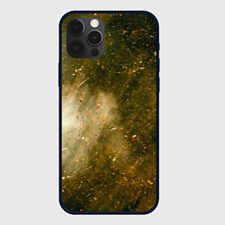 Чехол для iPhone 12 Pro Max Золотистый туман и краски, цвет: 3D-черный