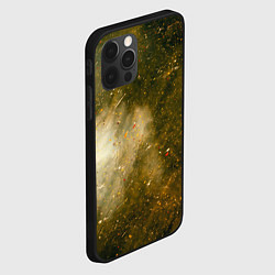 Чехол для iPhone 12 Pro Max Золотистый туман и краски, цвет: 3D-черный — фото 2
