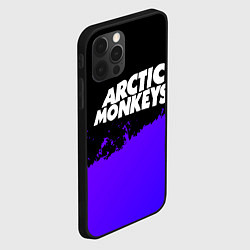 Чехол для iPhone 12 Pro Max Arctic Monkeys purple grunge, цвет: 3D-черный — фото 2