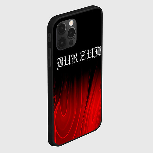 Чехол iPhone 12 Pro Max Burzum red plasma / 3D-Черный – фото 2