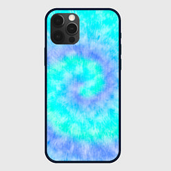 Чехол для iPhone 12 Pro Max Тай дай морская волна, цвет: 3D-черный