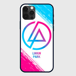 Чехол для iPhone 12 Pro Max Linkin Park neon gradient style, цвет: 3D-черный