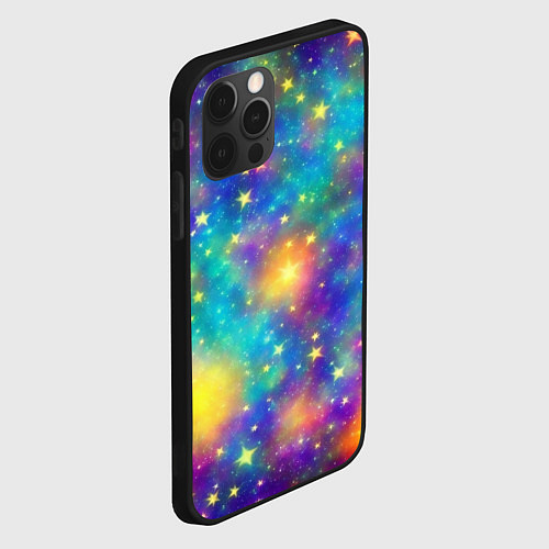 Чехол iPhone 12 Pro Max Звездный космос, сияющий волшебством / 3D-Черный – фото 2