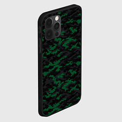 Чехол для iPhone 12 Pro Max Точечный камуфляжный узор Spot camouflage pattern, цвет: 3D-черный — фото 2