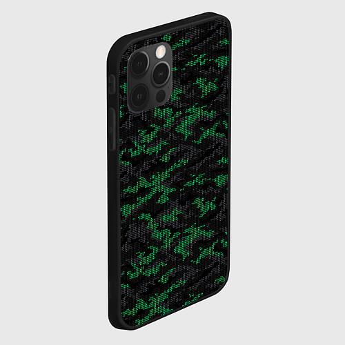 Чехол iPhone 12 Pro Max Точечный камуфляжный узор Spot camouflage pattern / 3D-Черный – фото 2