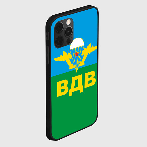 Чехол iPhone 12 Pro Max ВДВ - символика / 3D-Черный – фото 2