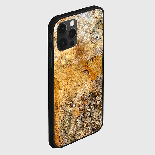 Чехол iPhone 12 Pro Max Скалистая поверхность / 3D-Черный – фото 2