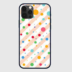 Чехол для iPhone 12 Pro Max Color circles, цвет: 3D-черный