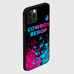 Чехол для iPhone 12 Pro Max Cowboy Bebop - neon gradient: символ сверху, цвет: 3D-черный — фото 2