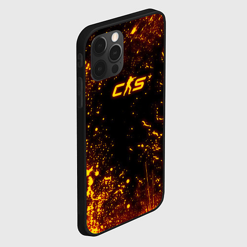 Чехол iPhone 12 Pro Max Fire CS2 / 3D-Черный – фото 2