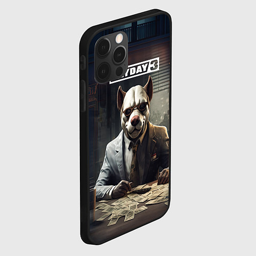 Чехол iPhone 12 Pro Max Bulldog payday 3 / 3D-Черный – фото 2