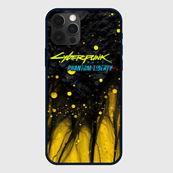 Чехол для iPhone 12 Pro Max Cyberpunk 2077 phantom liberty black gold, цвет: 3D-черный