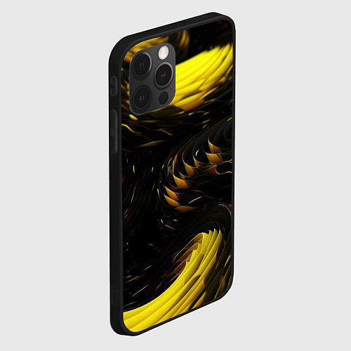 Чехол iPhone 12 Pro Max Gold black / 3D-Черный – фото 2