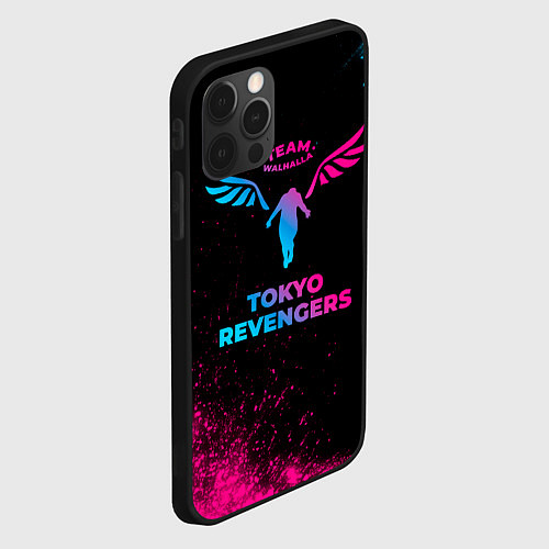 Чехол iPhone 12 Pro Max Tokyo Revengers - neon gradient / 3D-Черный – фото 2