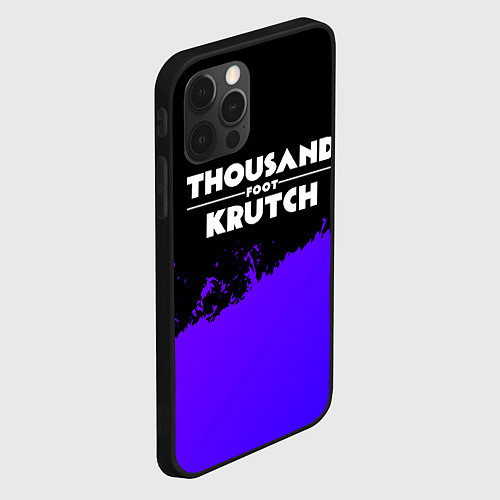 Чехол iPhone 12 Pro Max Thousand Foot Krutch purple grunge / 3D-Черный – фото 2