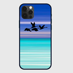 Чехол iPhone 12 Pro Max Летят лебеди