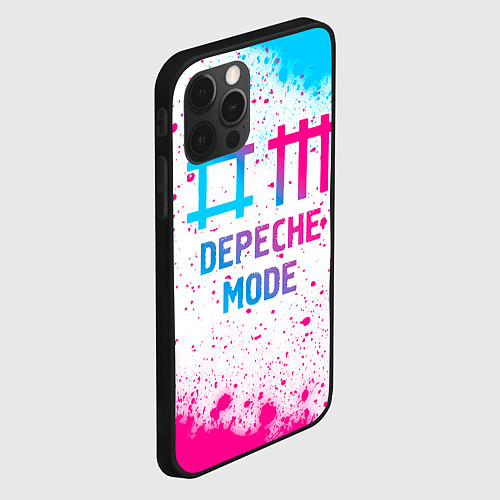 Чехол iPhone 12 Pro Max Depeche Mode neon gradient style / 3D-Черный – фото 2