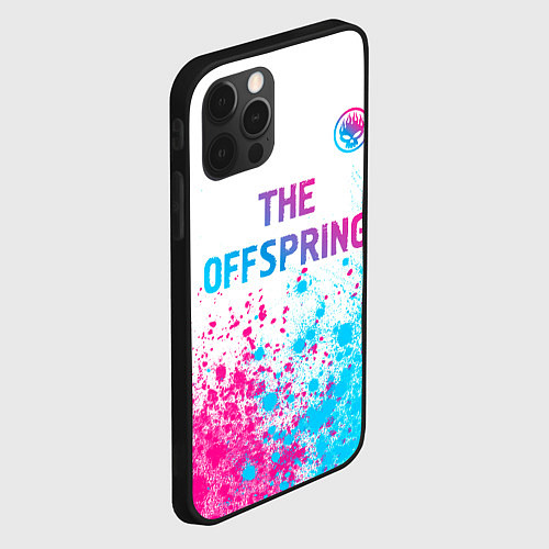 Чехол iPhone 12 Pro Max The Offspring neon gradient style: символ сверху / 3D-Черный – фото 2