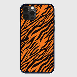 Чехол для iPhone 12 Pro Max Полоски тигра - tiger, цвет: 3D-черный