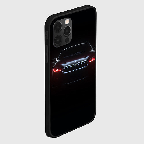 Чехол iPhone 12 Pro Max BMW - red eyes / 3D-Черный – фото 2