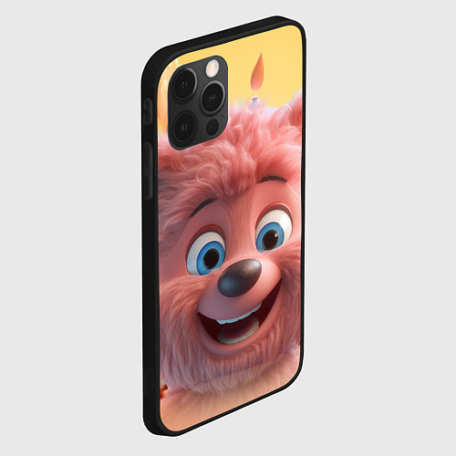 Чехол iPhone 12 Pro Max Веселый медвежонок / 3D-Черный – фото 2
