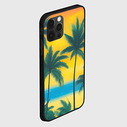 Чехол для iPhone 12 Pro Max Закат на отдыхе, цвет: 3D-черный — фото 2