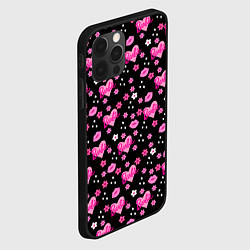 Чехол для iPhone 12 Pro Max Черный фон, барби и цветы, цвет: 3D-черный — фото 2
