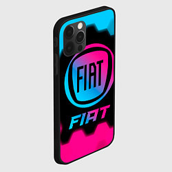 Чехол для iPhone 12 Pro Max Fiat - neon gradient, цвет: 3D-черный — фото 2